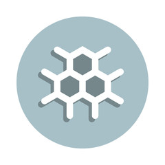 Laboratory, chemical composition badge icon. Simple glyph, flat vector of laboratory icons for ui and ux, website or mobile application