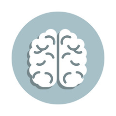 Laboratory, brain badge icon. Simple glyph, flat vector of laboratory icons for ui and ux, website or mobile application