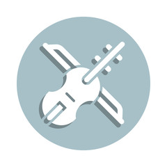 Music festival, string instrument, musical instrument badge icon. Simple glyph, flat vector of music festival icons for ui and ux, website or mobile application
