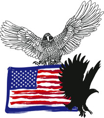 American Flag graphic design vector art