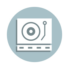 Music festival, cd, disc jockey, music player badge icon. Simple glyph, flat vector of music festival icons for ui and ux, website or mobile application