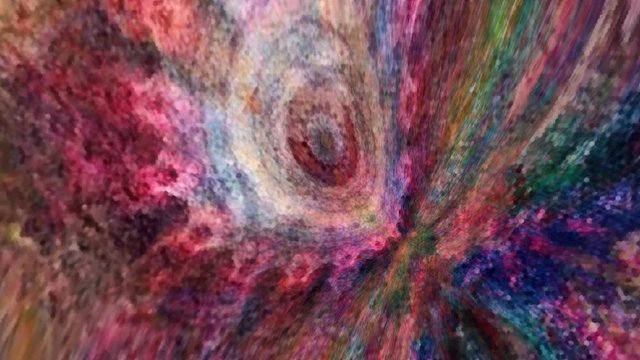 Fabulous Dreamlike Psychedelic Blur footage background of motion surface of trendy colorful original Abstraction Art pattern flow. Moving Seamless loop psychotherapy.