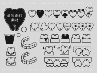 歯科_歯や虫歯・インプラント・矯正アイコン