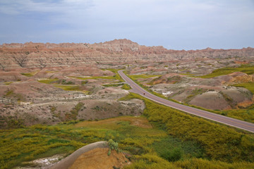 View of the Badlands National Park (South Dakota)