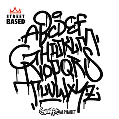Poster Urban art graffiti style, lettering, font elements and more © Anil