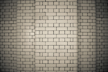 Cream brick wall, London, UK
