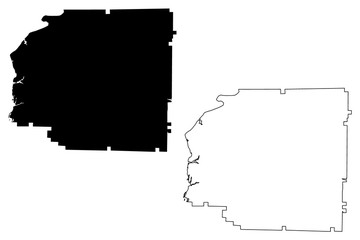 Stewart County, Georgia (U.S. county, United States of America,USA, U.S., US) map vector illustration, scribble sketch Stewart map