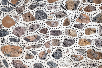Old natural stone pavement background