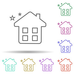 Clean home multi color icon. Simple thin line, outline vector of cleaning icons for ui and ux, website or mobile application