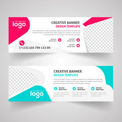 Web Banner Design. Business & corporate Concept Banner Design.