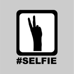 Obraz premium selfie signs print embroidery graphic design vector art