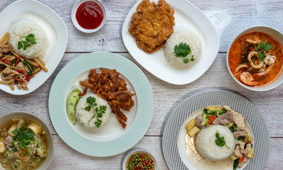 Thai Food Mixed Dishes Wide Selection