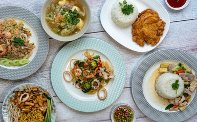 Thai Food Mixed Dishes Wide Selection