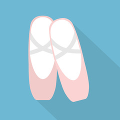 pink ballet shoes icon - vector illustration