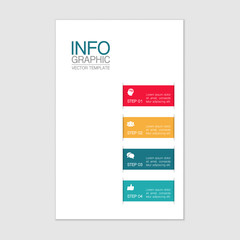 Vector iInfographic template for business, presentations, web design, 4 options.