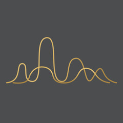 gold sound wave pattern- vector illustration