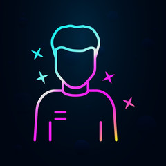 Man young avatar nolan icon. Simple thin line, outline vector of avatar icons for ui and ux, website or mobile application