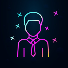 Teacher man young nolan icon. Simple thin line, outline vector of avatar icons for ui and ux, website or mobile application