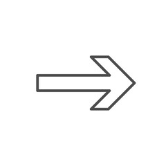 Arrow line icon and pointer sign