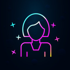 Woman avatar young nolan icon. Simple thin line, outline vector of avatar icons for ui and ux, website or mobile application