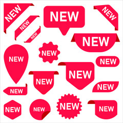 New sales tags set. Vector badges and labels
