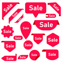 New sales tags set. Vector badges and labels