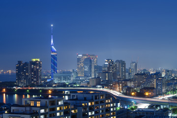 Fototapeta na wymiar Fukuoka Skyline in Japan