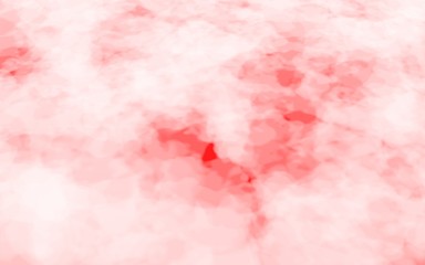 Background of abstract white color smoke isolated on red color background. The wall of white fog. 3D illustration