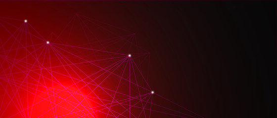 bstract red network technology background