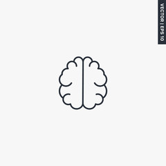 Brain, linear style sign for mobile concept and web design