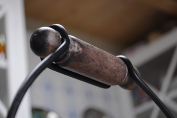 asa de cesta de decoraci&oacute;n r&uacute;stica de madera