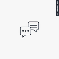 Chat, linear style sign for mobile concept and web design