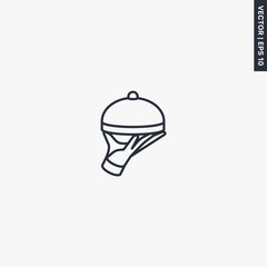 Dish, linear style sign for mobile concept and web design