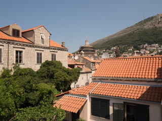 Fototapeta na wymiar Vista de Dubrovnik desde las murallas de la ciudad
