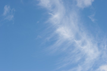 blue sky with cirrus clouds