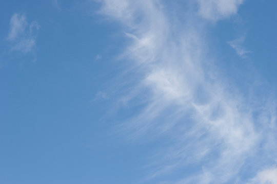 blue sky with cirrus clouds