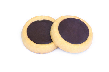 chocolate chip cookie isolated on white blackground With clipping path