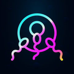 Reproductive, spermatozoids, egg nolan icon. Simple thin line, outline vector of bioengineering icons for ui and ux, website or mobile application