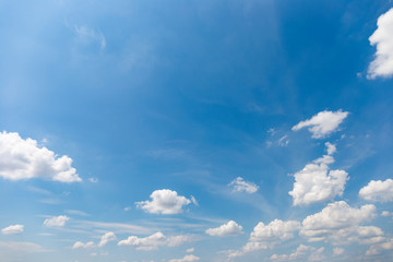 Obraz premium Blue sky background with clouds' natural background.