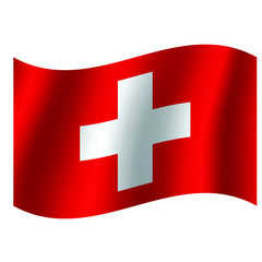 Swiss  flag. Simple vector Swiss  flag