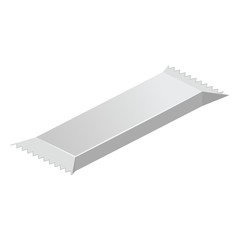 Chocolate bar isometric package wrap plastic foil packet sweet food snack