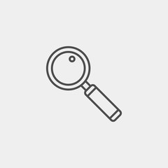 Magnifier flat vector icon. Search flat vector icon