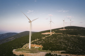 Windfarm at Ermionida, Greece