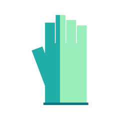 Protective rubber glove icon vector