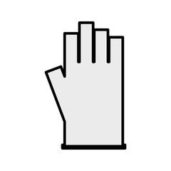 Protective rubber glove icon vector