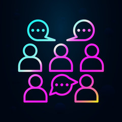 People, discussion, communication nolan icon. Simple thin line, outline vector of communication icons for ui and ux, website or mobile application