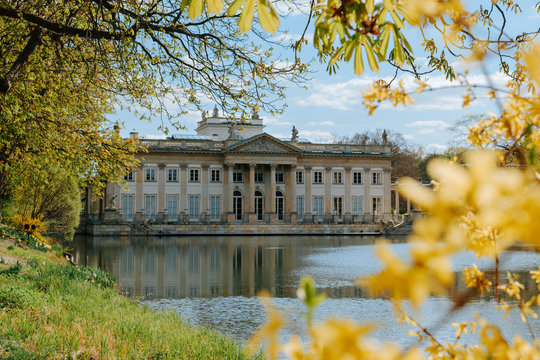 Lazienki Royal Palace In Spring In Warsaw, Poland