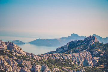 View from the top of the Calanques in Marseille