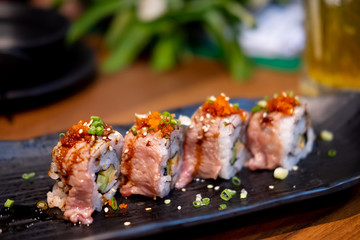 Wagyu beef sushi rolls