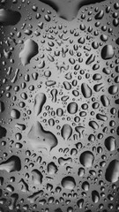 pattern di gocce d'acqua su vetro in b/n